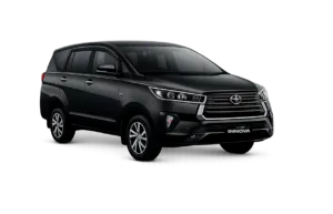 Toyota Innova Reborn hitam untuk layanan sewa mobil Bandung dengan driver profesional dari Rose Tour & Rent Car