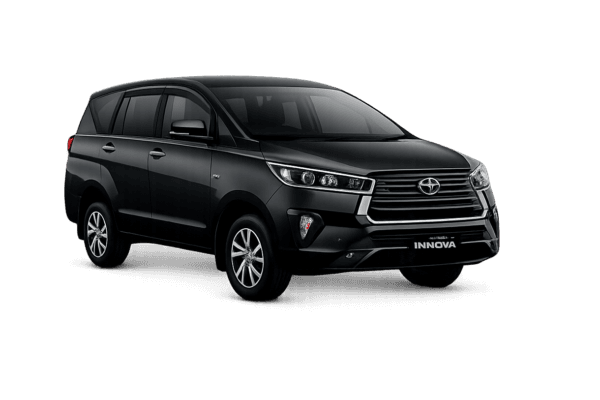 Toyota Innova Reborn hitam untuk layanan sewa mobil Bandung dengan driver profesional dari Rose Tour & Rent Car