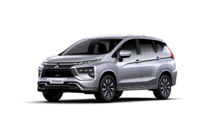 Mitsubishi Xpander putih untuk layanan sewa mobil Bandung dengan driver profesional dari Rose Tour & Rent Car