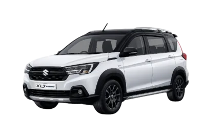 Suzuki XL7 putih dari Rose Tour & Rent Car untuk layanan sewa mobil dengan supir di Bandung